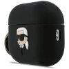Husa Karl Lagerfeld 3D Karl's Head pentru Apple Airpods Pro 3, Neagra