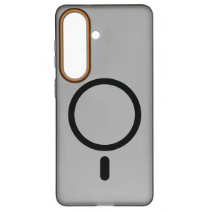 Husa MagSafe pentru Samsung Galaxy S26, OEM, Go Orange, Neagra 