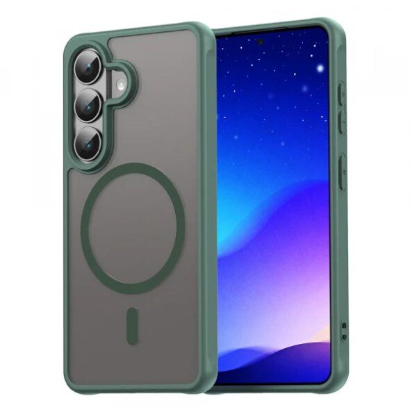 Husa MagSafe pentru Samsung Galaxy S26, Techsuit, HaloFrost II, Verde