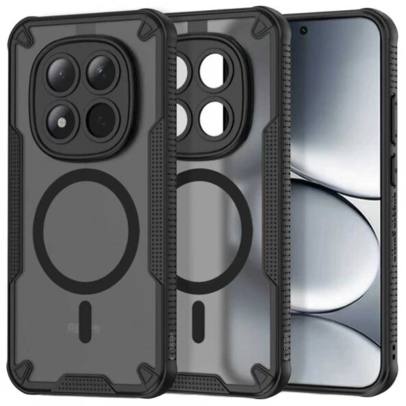 Husa MagSafe pentru Xiaomi Poco M8 Pro / Redmi Note 15 Pro+ 5G, Tech-Protect, Rugged Shield, Neagra 