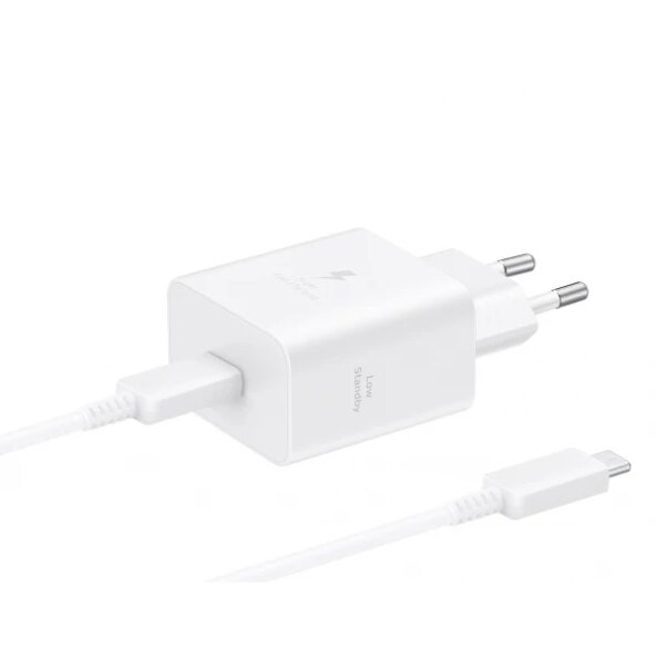 Incarcator Retea Cu Cablu USB-C Samsung, 45W, 4.05A, 1 x USB-C, Alb EP-T4511XWEGEU 