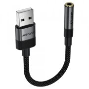 Adaptor Audio Acefast J13, USB-A - 3.5mm, Negru