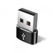 Adaptor Date si Incarcare USB-C - USB-A Techsuit, Negru
