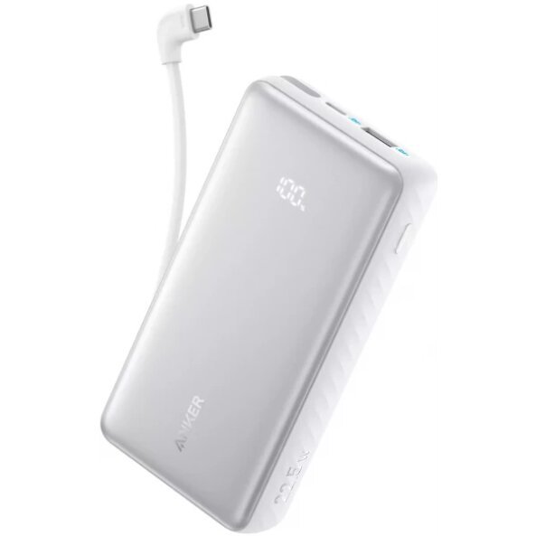 Baterie Externa Anker Zolo, 10000mAh, 22.5W, QC + PD, 1 x USB-A - 2 x USB-C, Alba A110DH21 