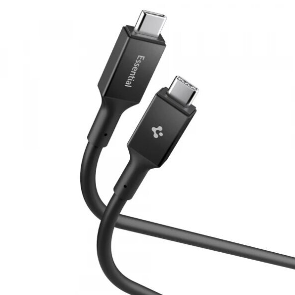 Cablu Date si Incarcare USB-C - USB-C Spigen EB10020CC, 100W, 2m, Negru