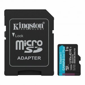 Card Memorie microSDXC Kingston Canvas Go Plus Android A2, 1TB, Clasa 10 / UHS-1 U3, Cu Adaptor ‎SDCG4/1TB