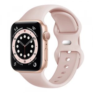 Curea Techsuit W031 pentru Apple Watch 42mm / 41mm / 40mm / 38mm Series, Roz Palid