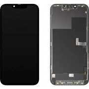 Display cu Touchscreen MP compatibil cu Apple iPhone 13 Pro, cu Rama, Versiune OLED FHD Diagnostic, Negru 