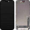 Display cu Touchscreen MP compatibil cu Apple iPhone 16, cu Rama, Versiune OLED FHD Diagnostic, Negru 