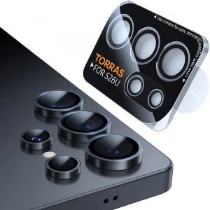 Folie de protectie Camera Spate Torras Lensguard pentru Samsung Galaxy S26 Ultra, Sticla Securizata, Neagra