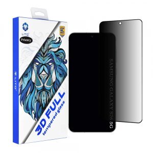 Folie de protectie Ecran Privacy Lito pentru Samsung Galaxy S26, Sticla Securizata, Full Glue, 3D
