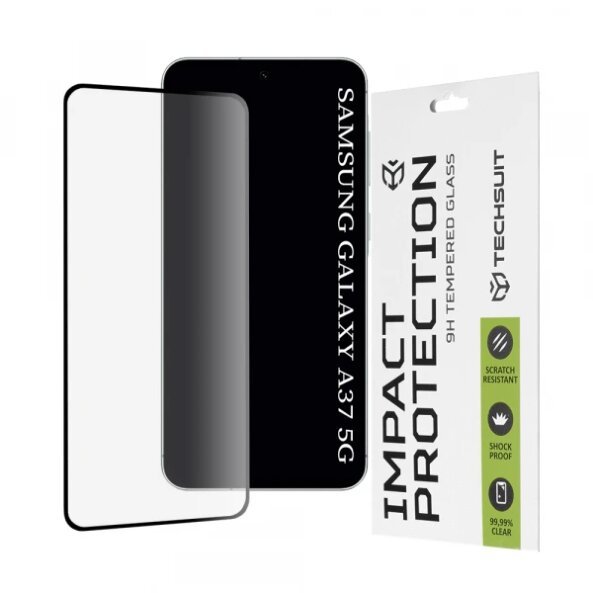 Folie de protectie Ecran  Techsuit pentru Samsung Galaxy A37 5G, Sticla Securizata, Full Glue, 111D, Neagra