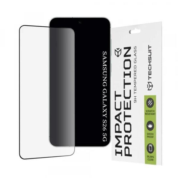 Folie de protectie Ecran  Techsuit pentru Samsung Galaxy S26, Sticla Securizata, Full Glue, 111D, Neagra