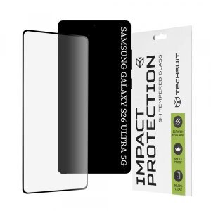 Folie de protectie Ecran  Techsuit pentru Samsung Galaxy S26 Ultra, Sticla Securizata, Full Glue, 111D, Neagra