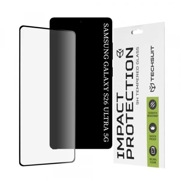 Folie de protectie Ecran  Techsuit pentru Samsung Galaxy S26 Ultra, Sticla Securizata, Full Glue, 111D, Neagra