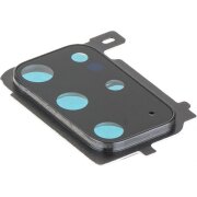 Geam Camera Spate Samsung Galaxy S20+ 5G G986 / S20+ G985, cu Rama, Negru