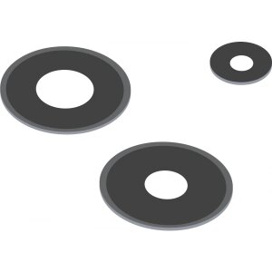 Geam Camera Spate Xiaomi Redmi Note 13 Pro 4G, Wide + UltraWide + Macro, Negru 