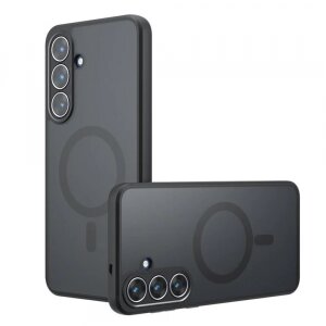 Husa MagSafe pentru Samsung Galaxy S26 Plus, Techsuit, PureFrost, Neagra Satinata