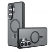 Husa MagSafe pentru Samsung Galaxy S26 Ultra, Techsuit, PureFrost, Neagra Satinata