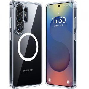 Husa MagSafe pentru Samsung Galaxy S26 Ultra, Torras, Guardian, Transparenta