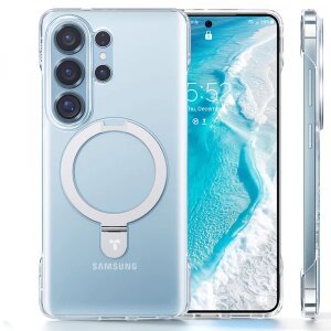 Husa MagSafe pentru Samsung Galaxy S26 Ultra, Torras, Ostand Slim, Transparenta