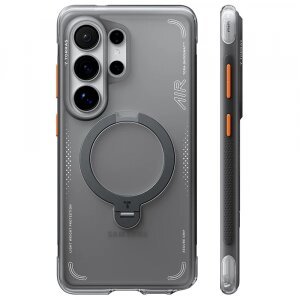 Husa MagSafe pentru Samsung Galaxy S26 Ultra, Torras, Ostand Spin Air, Gri