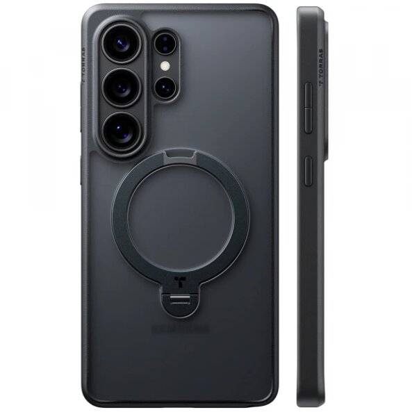 Husa MagSafe pentru Samsung Galaxy S26 Ultra, Torras, Ostand Spin, Neagra