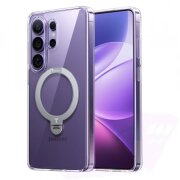 Husa MagSafe pentru Samsung Galaxy S26 Ultra, Torras, Ostand Spin, Transparenta