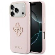 Husa pentru Apple iPhone 17 Pro Max, Guess, Resin Logo, Roz