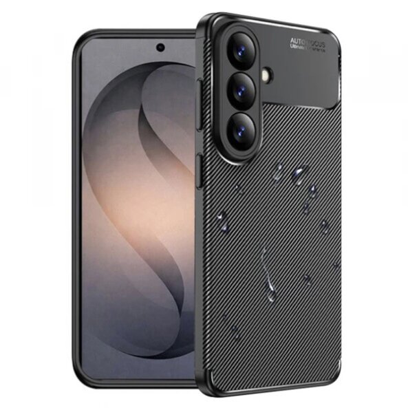 Husa pentru Samsung Galaxy S26 Plus, Techsuit, CarbonFiber, Neagra