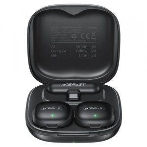 Lavaliera Acefast R1, USB-C, Set 2 bucati, Neagra