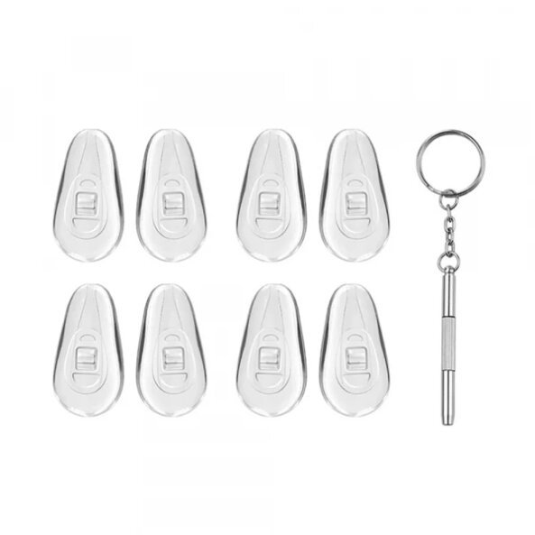 Pernute Siliconice Ochelari si Surubelnita Techsuit ST1, Set 4 bucati, Transparente