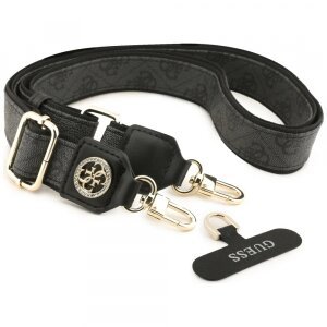 Snur Telefon Guess 4G Strass Metal Logo, Negru