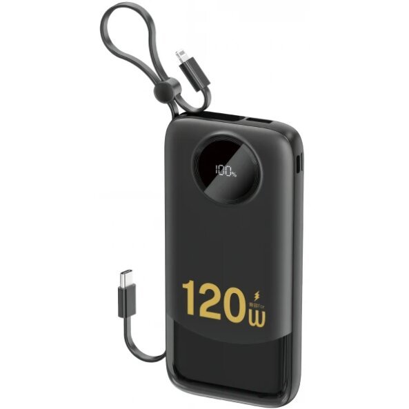 Baterie Externa Dudao K13, 10000mAh, 120W, QC + PD, 1 x Lightning - 1 x USB-A - 2 x USB-C, Neagra 