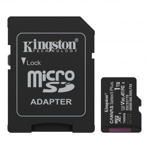 Card Memorie microSDXC Kingston Canvas Select Plus Android A1, 1TB, Clasa 10 / UHS-1 U3, Cu Adaptor SDCS3/1TB 