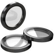 Folie de protectie Camera Spate Etteri pentru Apple iPhone 16 Pro Max / 16 Pro, Sticla Securizata, Neagra 