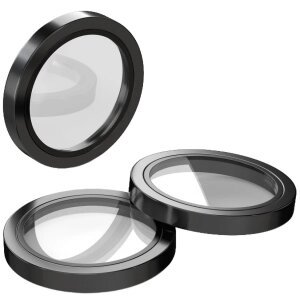 Folie de protectie Camera Spate Etteri pentru Apple iPhone 16 Pro Max / 16 Pro, Sticla Securizata, Neagra 