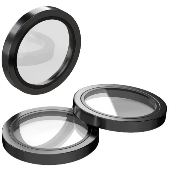 Folie de protectie Camera Spate Etteri pentru Apple iPhone 16 Pro Max / 16 Pro, Sticla Securizata, Neagra 