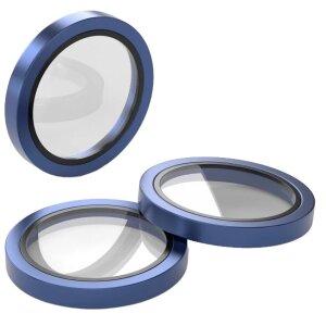 Folie de protectie Camera Spate Etteri pentru Apple iPhone 17 Pro Max / 17 Pro, Sticla Securizata, Albastra 