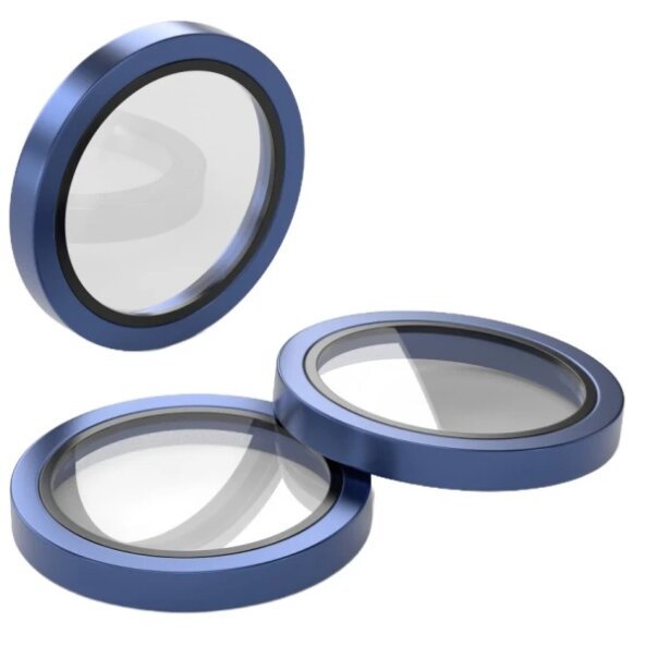 Folie de protectie Camera Spate Etteri pentru Apple iPhone 17 Pro Max / 17 Pro, Sticla Securizata, Albastra 