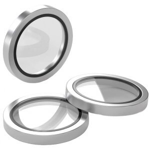 Folie de protectie Camera Spate Etteri pentru Apple iPhone 17 Pro Max / 17 Pro, Sticla Securizata, Gri 