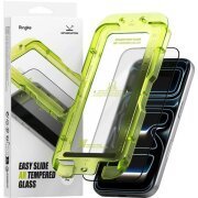 Folie de protectie Ecran Ringke Easy Slide AR pentru Apple iPhone 17 Pro, Sticla Securizata, Full Glue, 2.5D, Neagra 