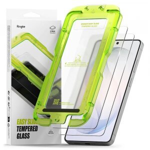 Folie de protectie Ecran Ringke Easy Slide pentru Samsung Galaxy S26 Ultra, Sticla Securizata, Full Glue, Set 2 bucati