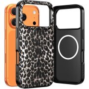 Husa MagSafe pentru Apple iPhone 17 Pro Max, Tech-Protect, Lamano Leopard, Neagra 