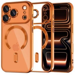 Husa MagSafe pentru Apple iPhone 17 Pro, Tech-Protect, Magflex, Portocalie 