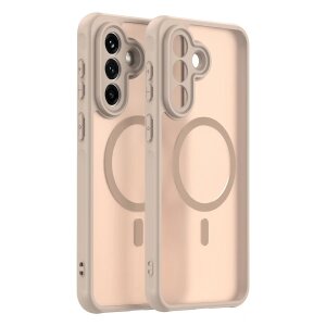 Husa MagSafe pentru Samsung Galaxy A37 5G, Techsuit, HaloFrost II, Aurie