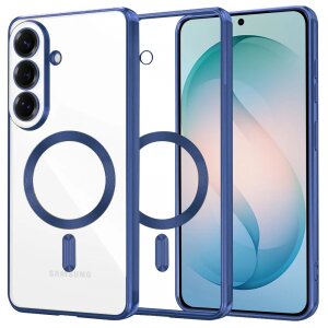 Husa MagSafe pentru Samsung Galaxy S26 Plus, Techsuit, Luxury Crystal, Albastra Inchis