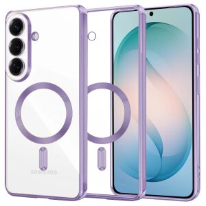 Husa MagSafe pentru Samsung Galaxy S26 Plus, Techsuit, Luxury Crystal, Mov Deschis