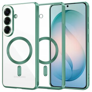 Husa MagSafe pentru Samsung Galaxy S26 Plus, Techsuit, Luxury Crystal, Verde Deschis