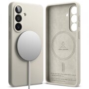 Husa MagSafe pentru Samsung Galaxy S26, Ringke, Silicone, Crem